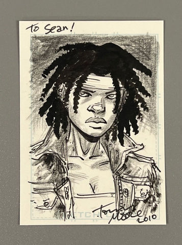 Tony Moore Michonne Sketch Card