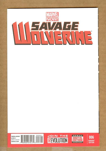Savage Wolverine #6 Blank Sketch Cover NM/NM+