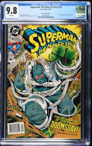 Superman: Man of Steel #18 Newsstand CGC 9.8