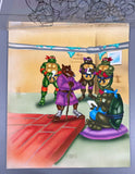 Teenage Mutant Ninja Turtles School Daze Adventure to Color Original Cover Art