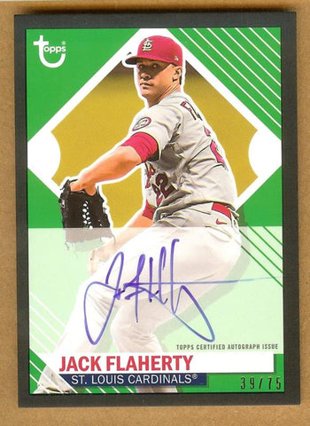 2021 Topps Brooklyn Collection Jack Flaherty #BKA-JF Autograph 39/75